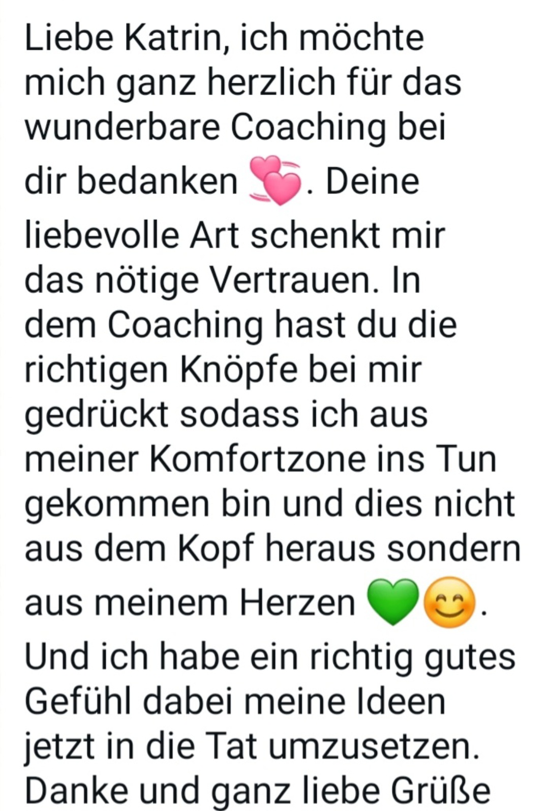 Kundenfeedback Katrin Köster Migräne Business Mentoring